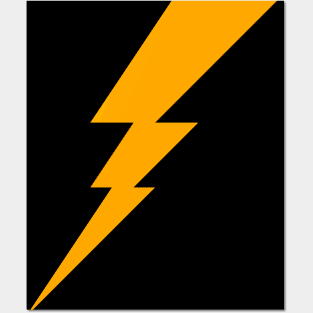 Lightning Bolt geometric Yellow Symbol Posters and Art